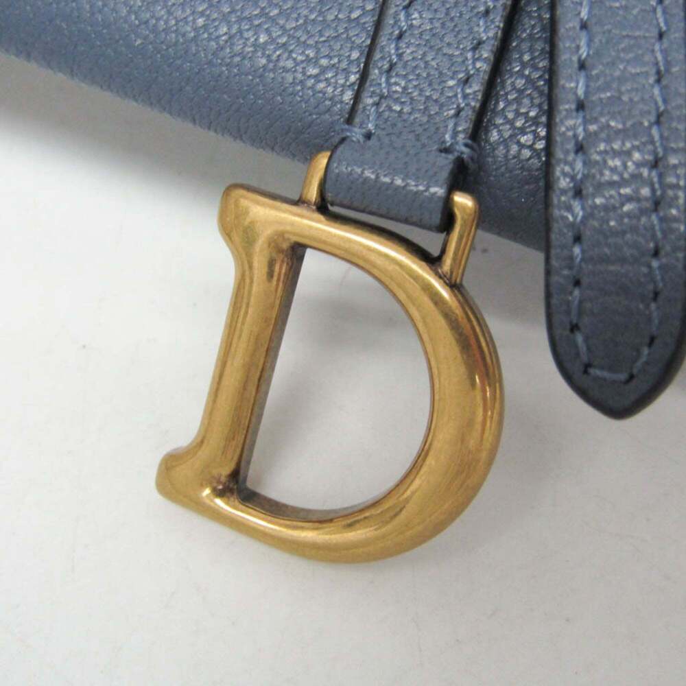 CHRISTIAN DIOR Blue Leather Shoulder Bag - Picture 10 of 15